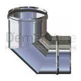 Curva Acciaio Inox 304 Mono Parete 90° Diam.  130