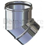 Curva Acciaio Inox 304 Mono Parete 45° Diam.  130