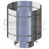 Cappello Antivento a Botte Acciaio Inox 304 Mono Parete Diam.  200