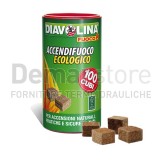Diavolina Accendifuoco Ecologico 100 Cubetti