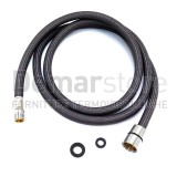 Flessibile per Doccetta Estraibile in Nylon M.15x1 - F.1/2" Nero cm.120