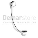 Colonna Scarico Vasca Automatica in PP e Maniglia Ottone Cromata | 680 mm | 1"1/2