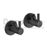 Coppia Rubinetti Sottolavavo Lusso Tondo | M.1/2" | Nero Opaco