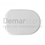 Sedile WC per Vaso in Ceramica | Cerniere Tipo C | Forma 6 | Lungh. 44-49 cm | Largh. 34 cm