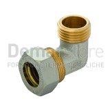Gomito a Stringere per Tubo Rame Maschio Diam. 16 x 3/4"