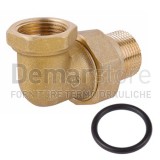 Bocchettone in Ottone Giallo | Curvo con O-Ring | MF | Diam. 2"