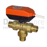 Valvola Motorizzata De Pala | FAST | 3 Vie | C/Bocchettoni | 2 Fili + AUX | M 1/2" | R2B33B