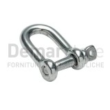 Grillo in Acciaio INOX Aisi 316 con Perno per Funi max Diam. 8 mm